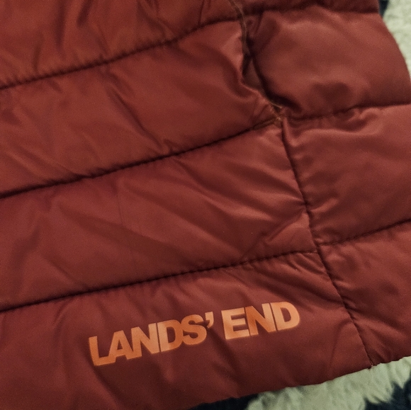 Kids Lands End down hooded jacket - Picture 8 of 8